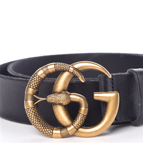 black gucci belt with snake